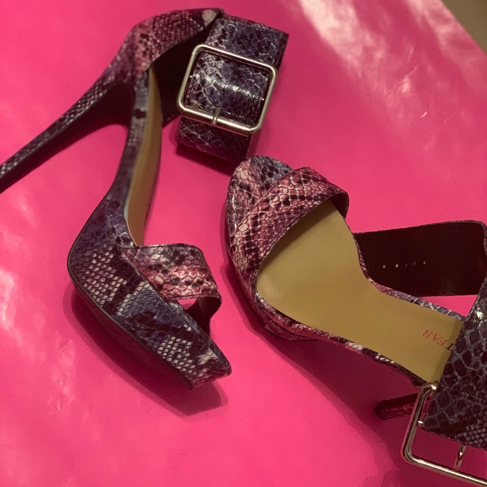 Multi-Color Faux Snake Skin Heels